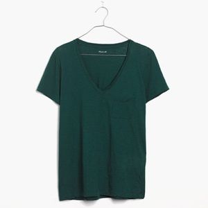 Madewell whisper vneck xl boiling green
